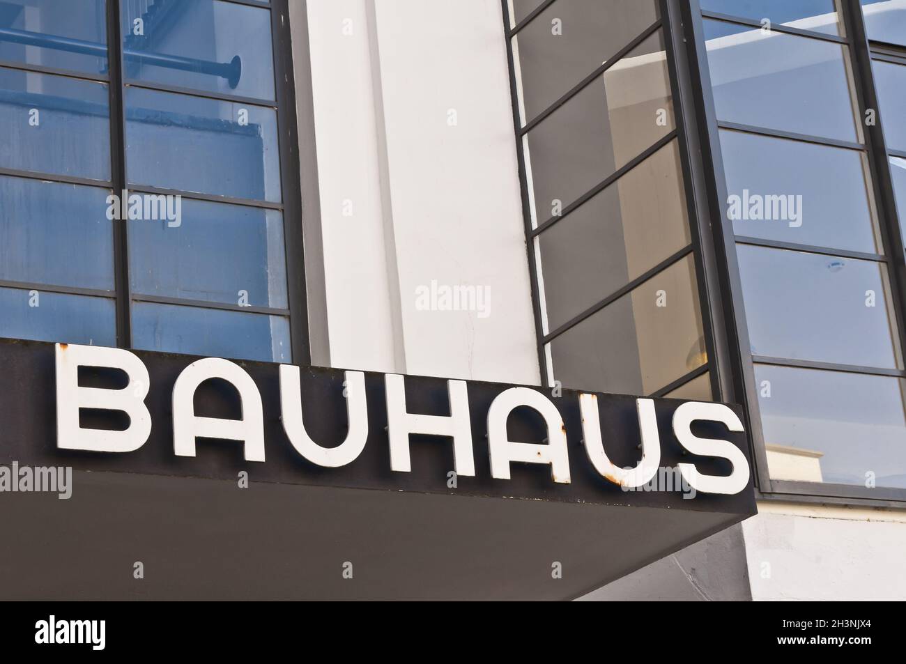 Bauhaus Dessau Schriftzug Bauhaus Stock Photo