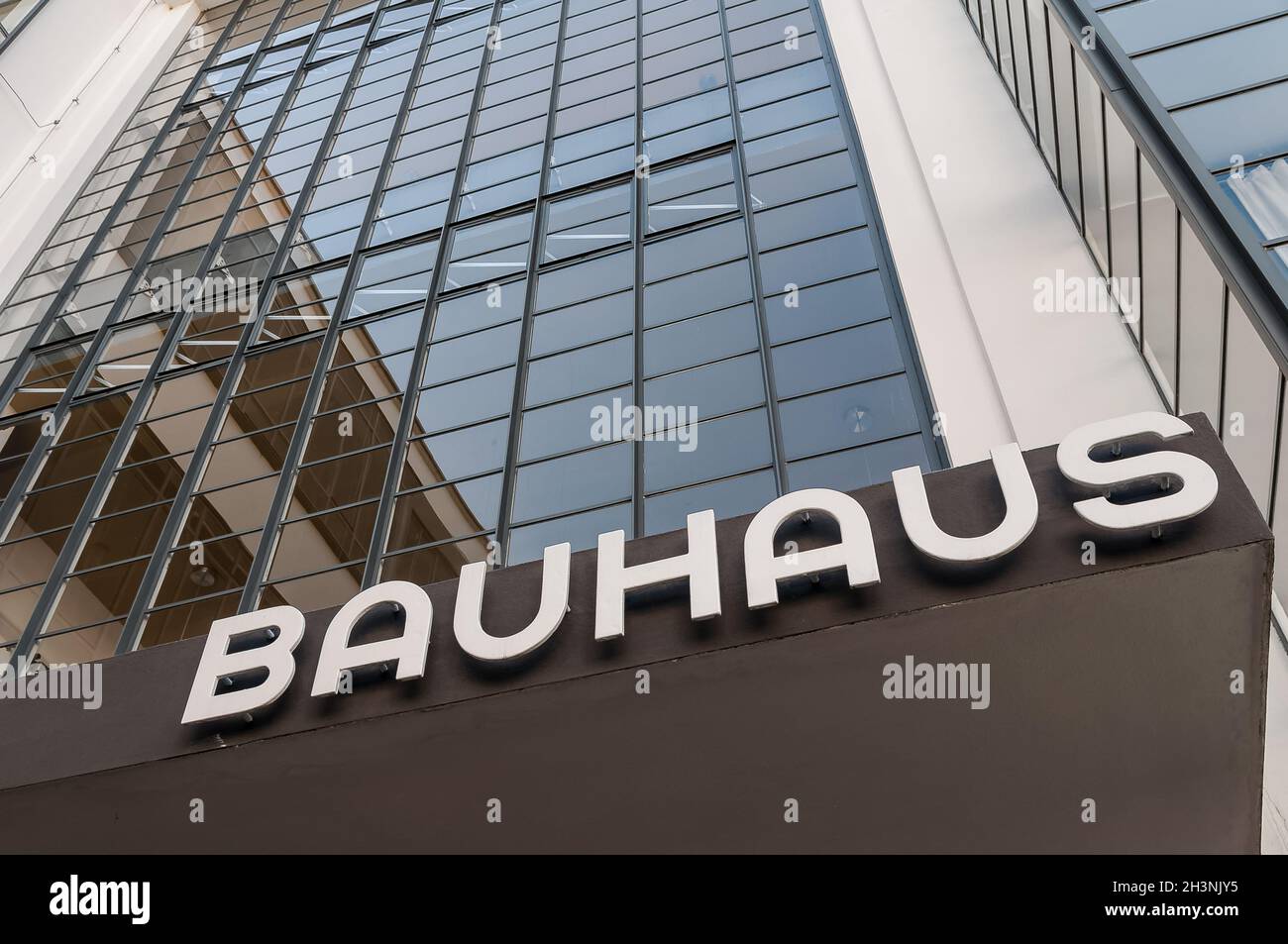 Bauhaus Dessau Schriftzug Bauhaus Stock Photo