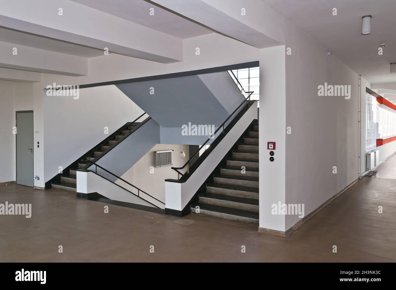 Bauhaus Dessau-RoÃŸlau Treppenhaus Stock Photo
