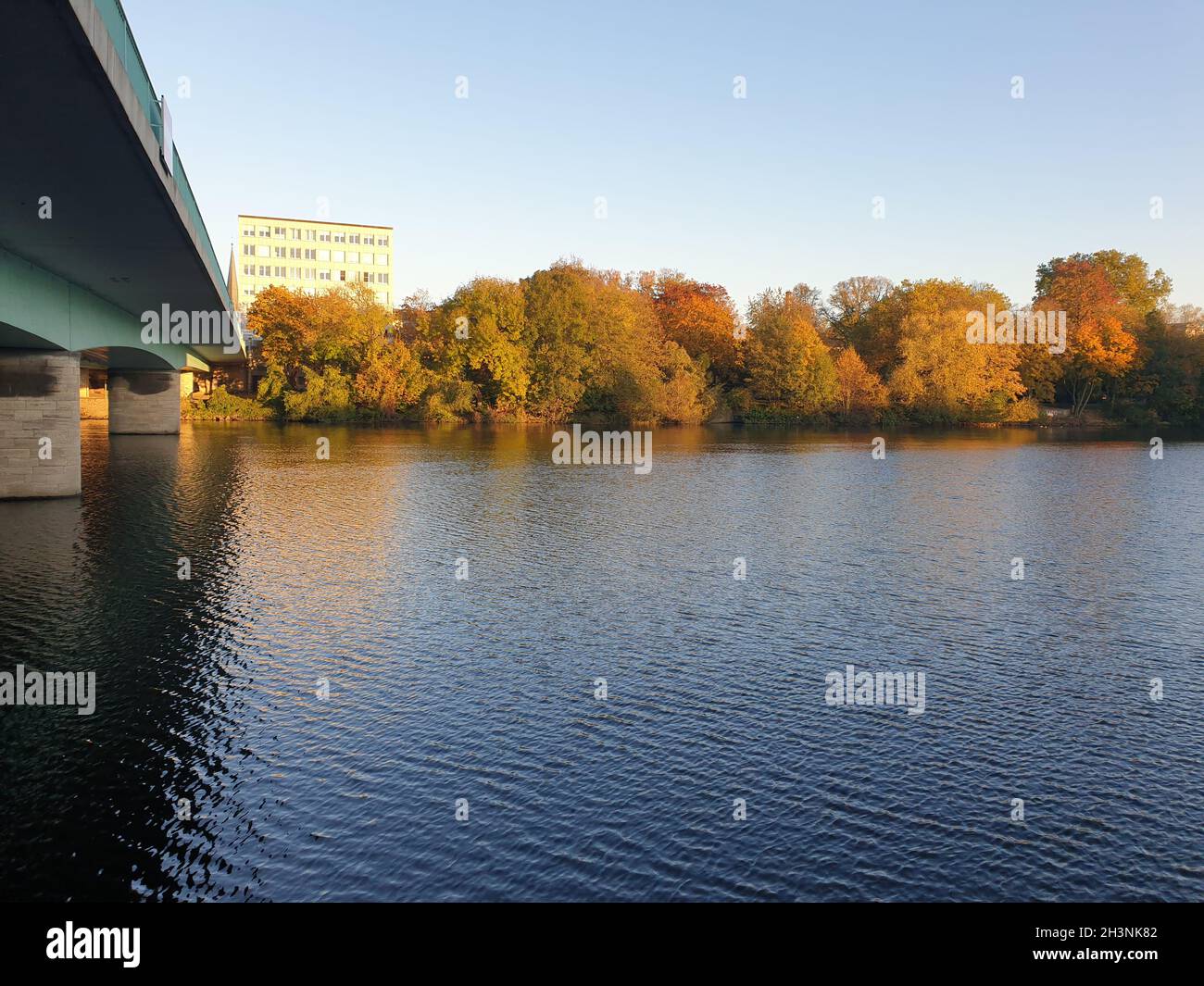 Stadt am Fluss - Mülheim an der Ruhr Stock Photo