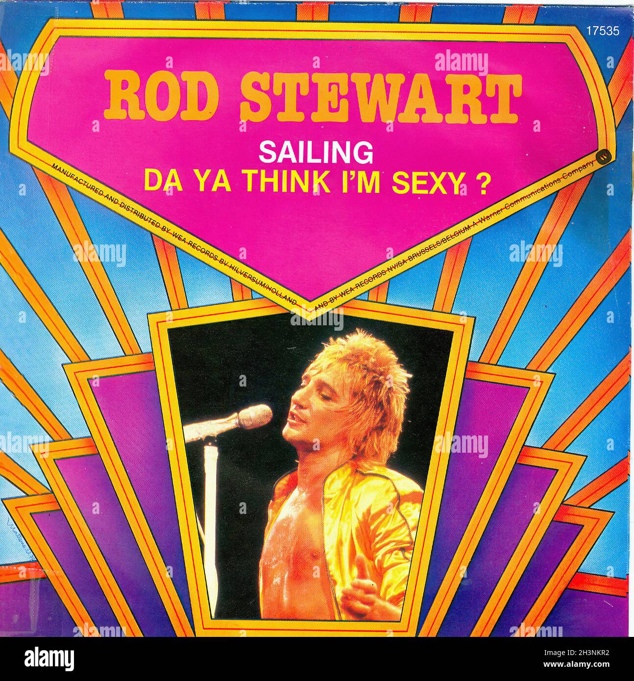 Vintage Vinyl Recording Stewart, Rod Sailing Belgium 1990s