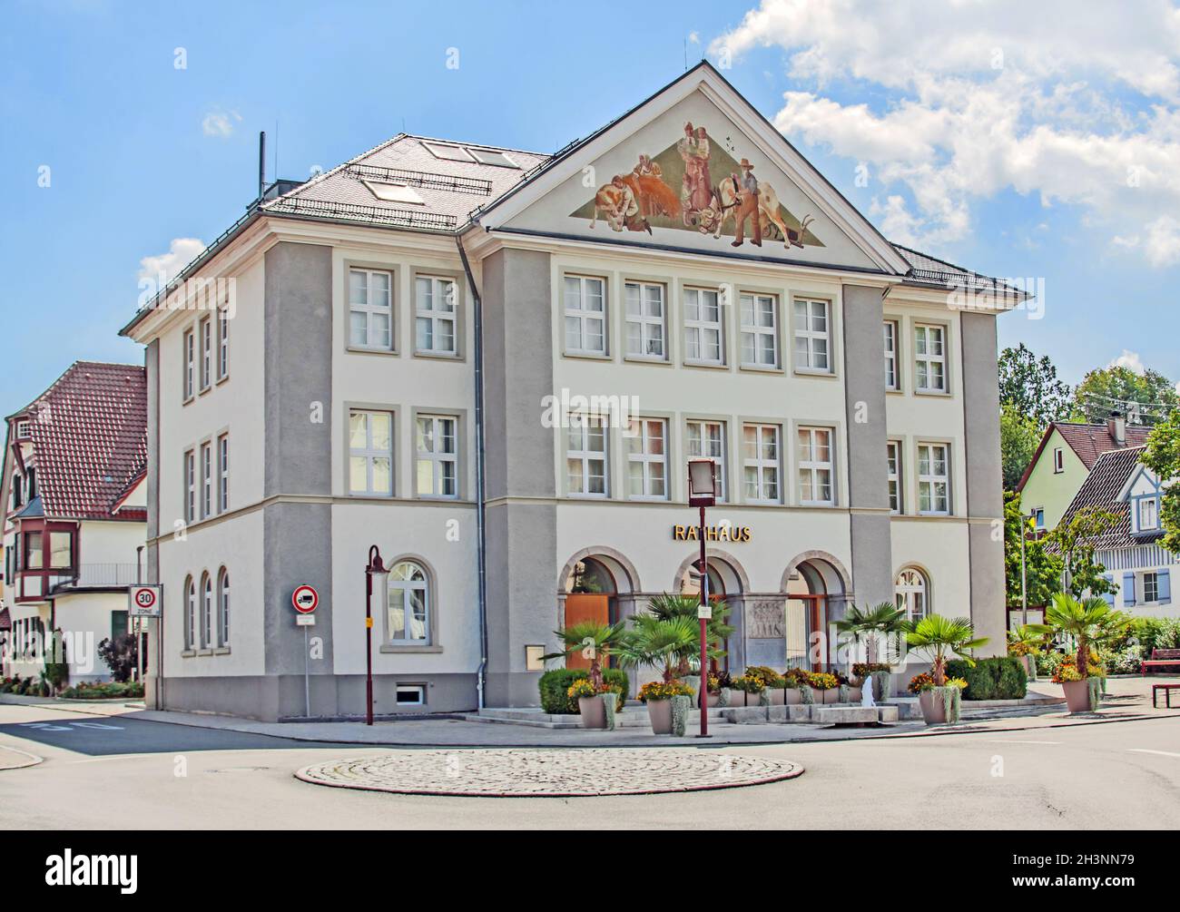 Krauchenwies Town Hall Stock Photo