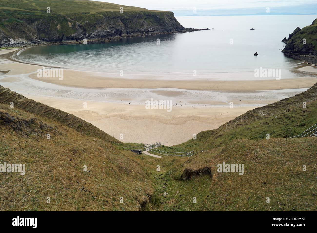 Wild Atlantic Way  Malin Beg Silver Beach Stock Photo