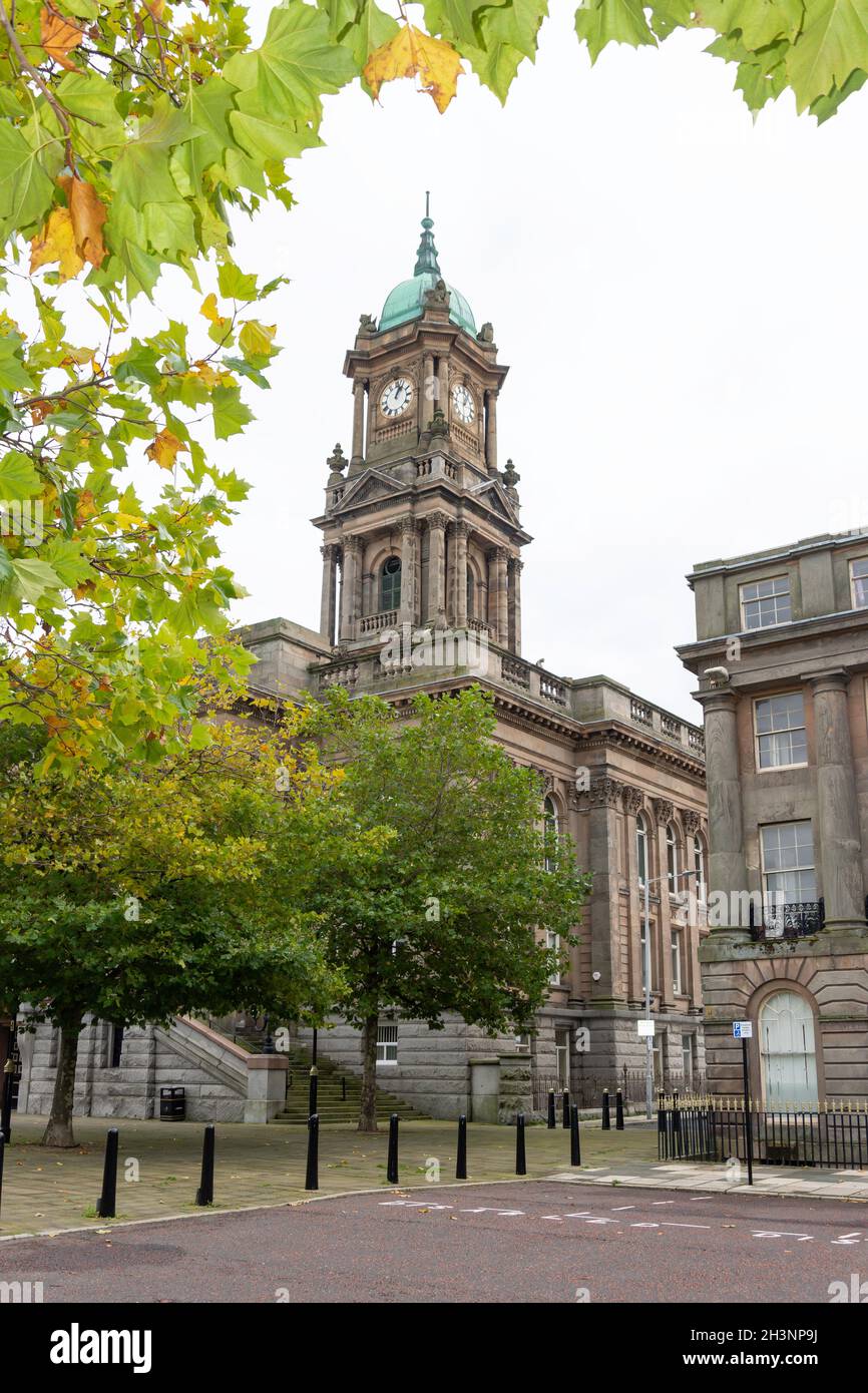 Birkenhead Town Hall (Council Offices), Hamilton Square, Birkenhead, Metropolitan Borough of Wirral, Merseyside, England, United Kingdom Stock Photo