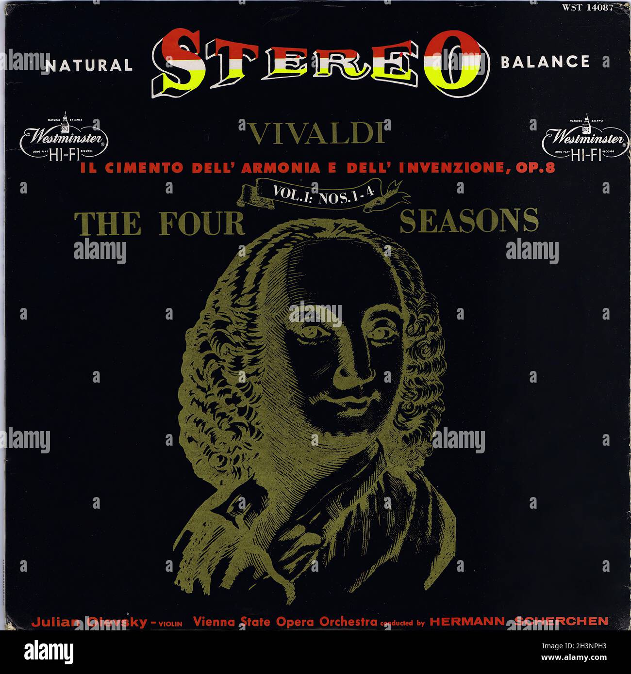 Vivaldi Four Seasons Olevsky Westminster Classical Music Vintage Vinyl Record Stock Photo