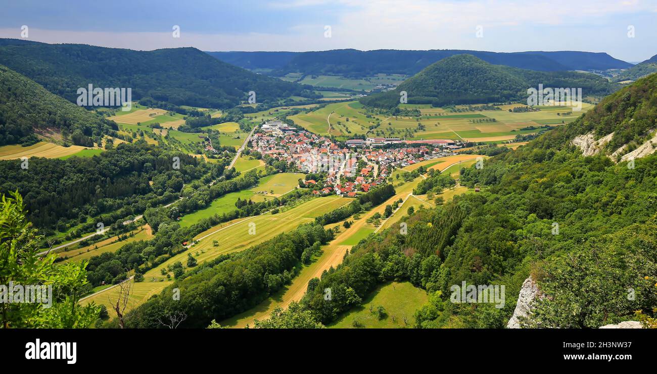 Hausen / Fils from above Stock Photo