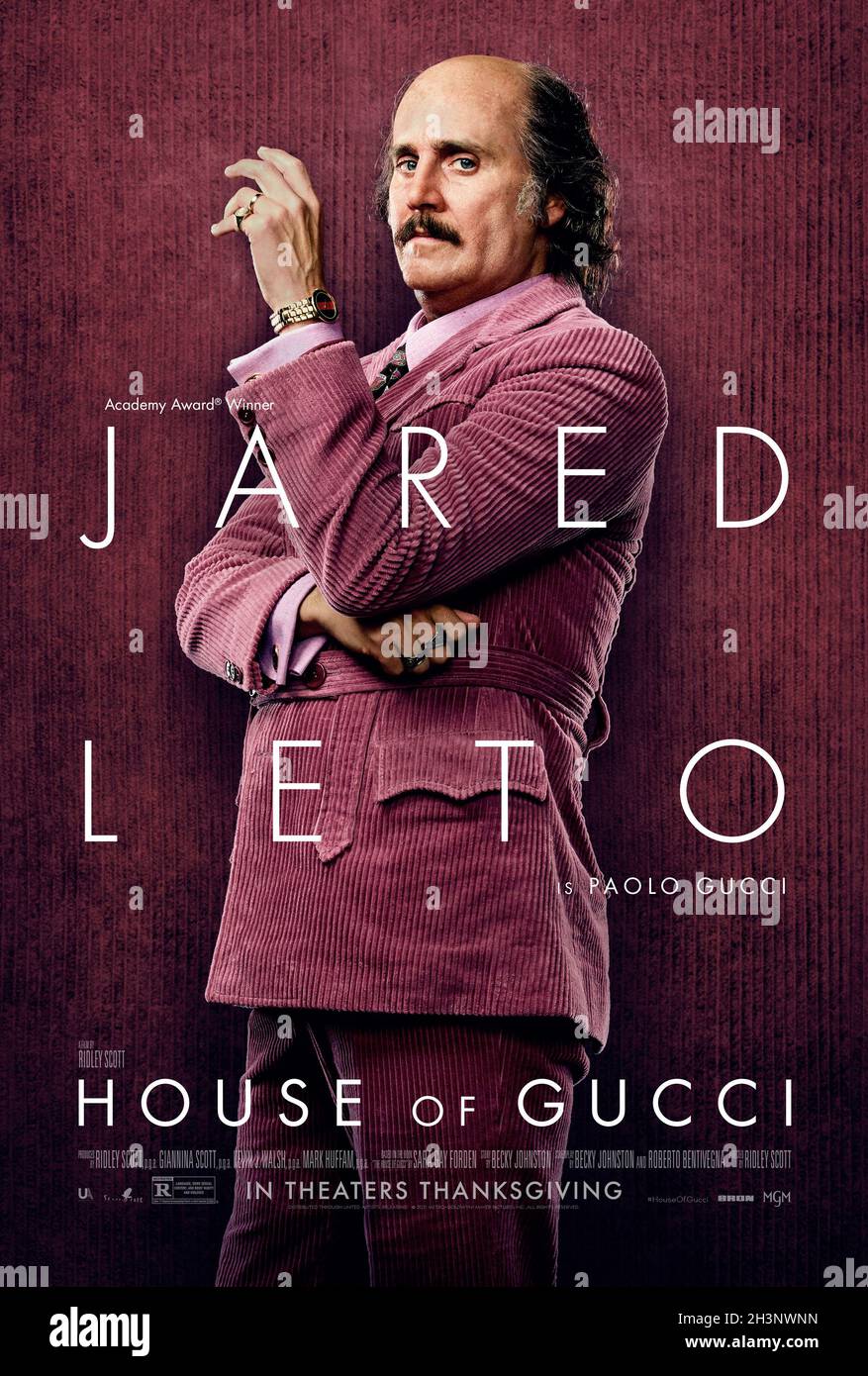 RELEASE DATE: November 24, 2021 TITLE: House of Gucci STUDIO: MGM DIRECTOR:  Ridley Scott PLOT: The story of how Patrizia Reggiani, the ex-wife of  Maurizio Gucci, plotted to kill her husband, the