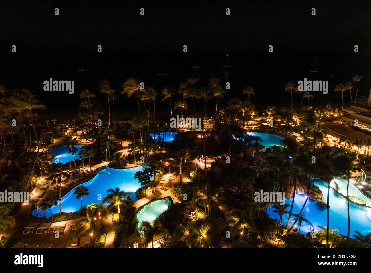 Hawaii maui aerial kaanapali resort hi-res stock photography and images ...