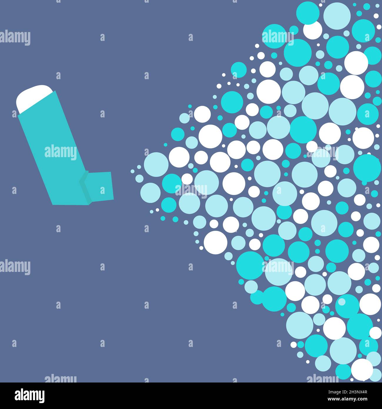Asthma awareness, conceptual illustration Stock Photo