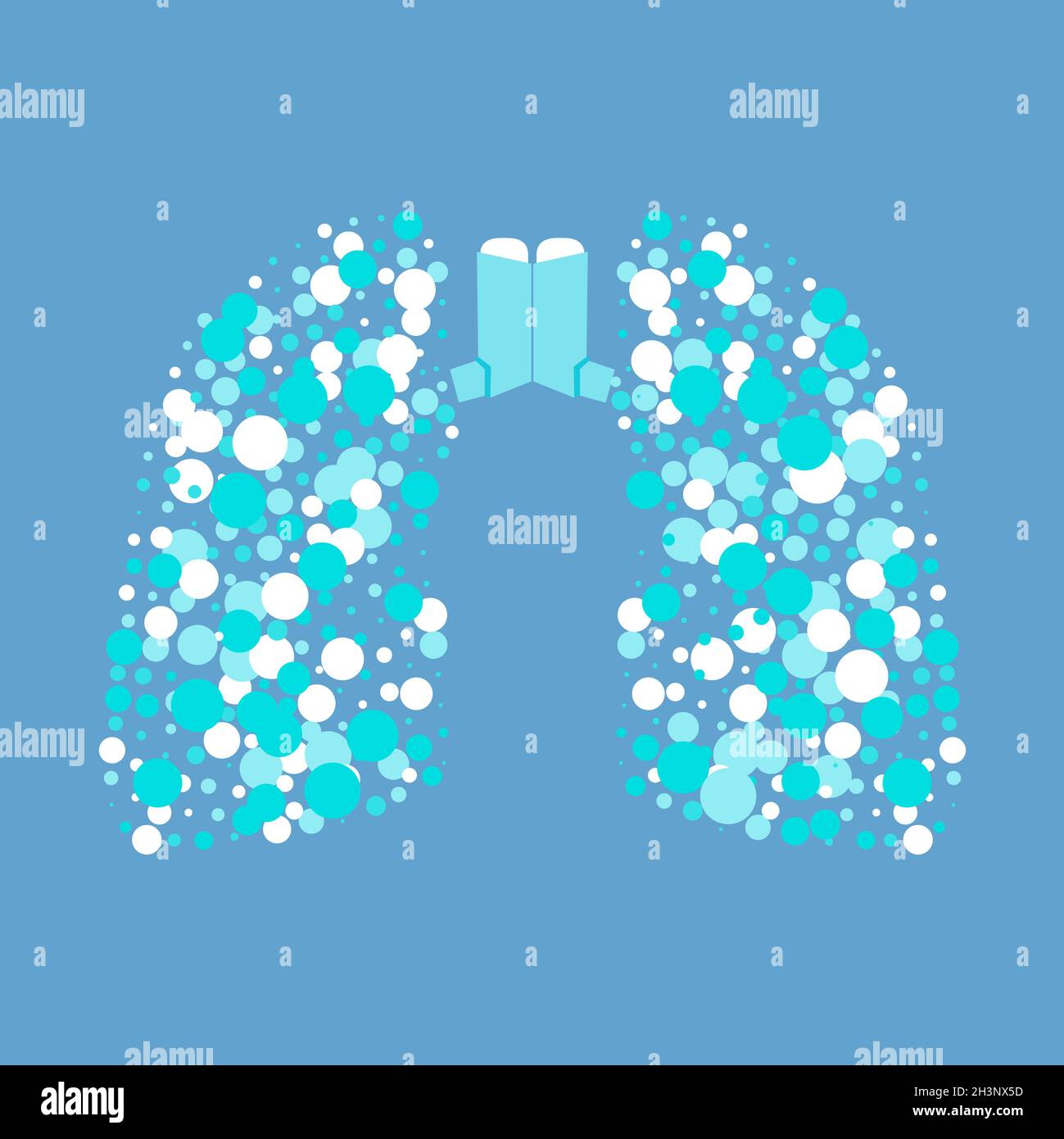 Asthma, conceptual illustration Stock Photo