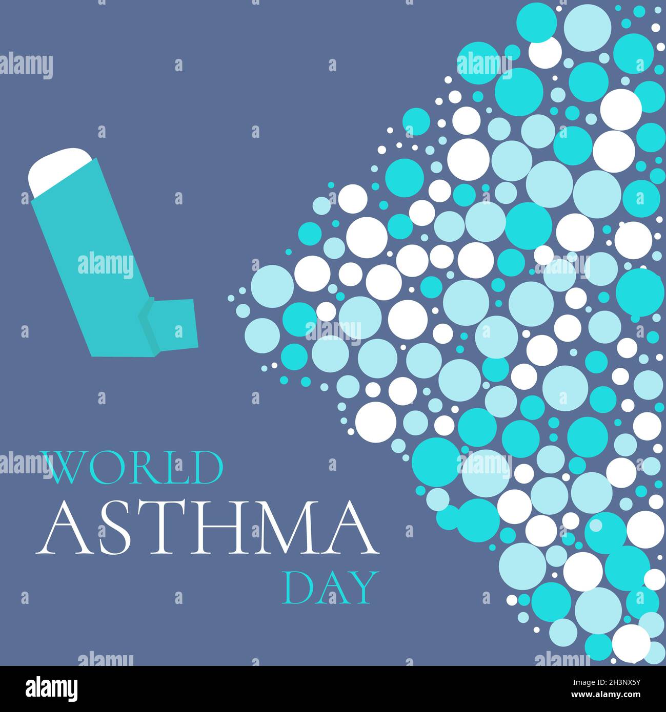 World Asthma Day, illustration Stock Photo