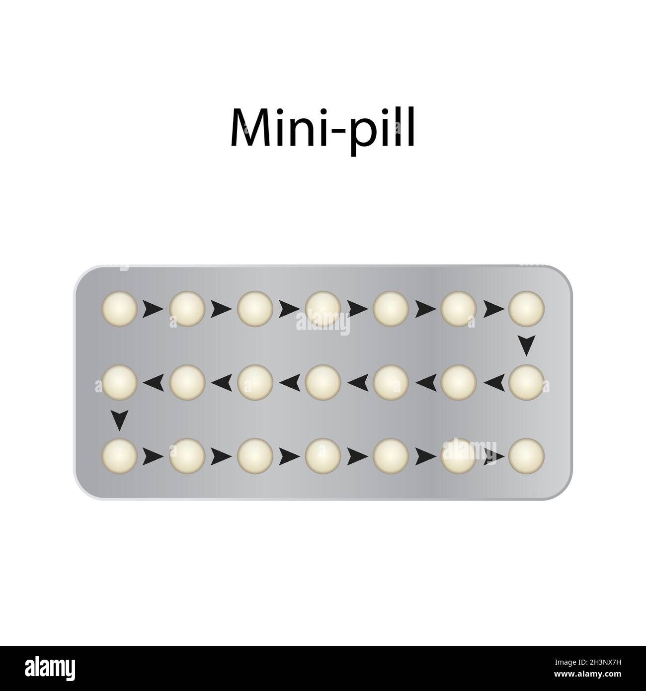 Mini-pill, illustration Stock Photo