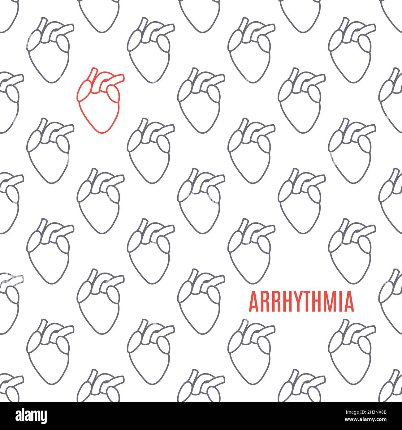 Arrhythmia awareness, conceptual illustration Stock Photo