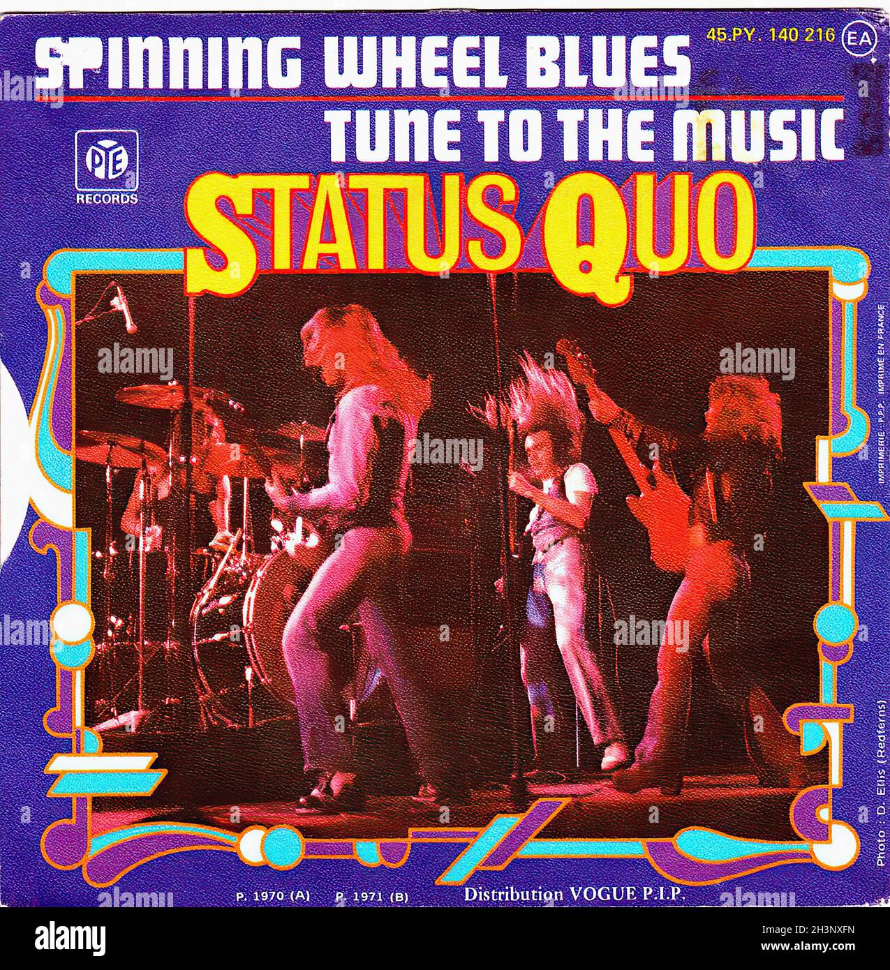 Vintage Vinyl Recording Status Quo Spinning Wheel Blues F 1970