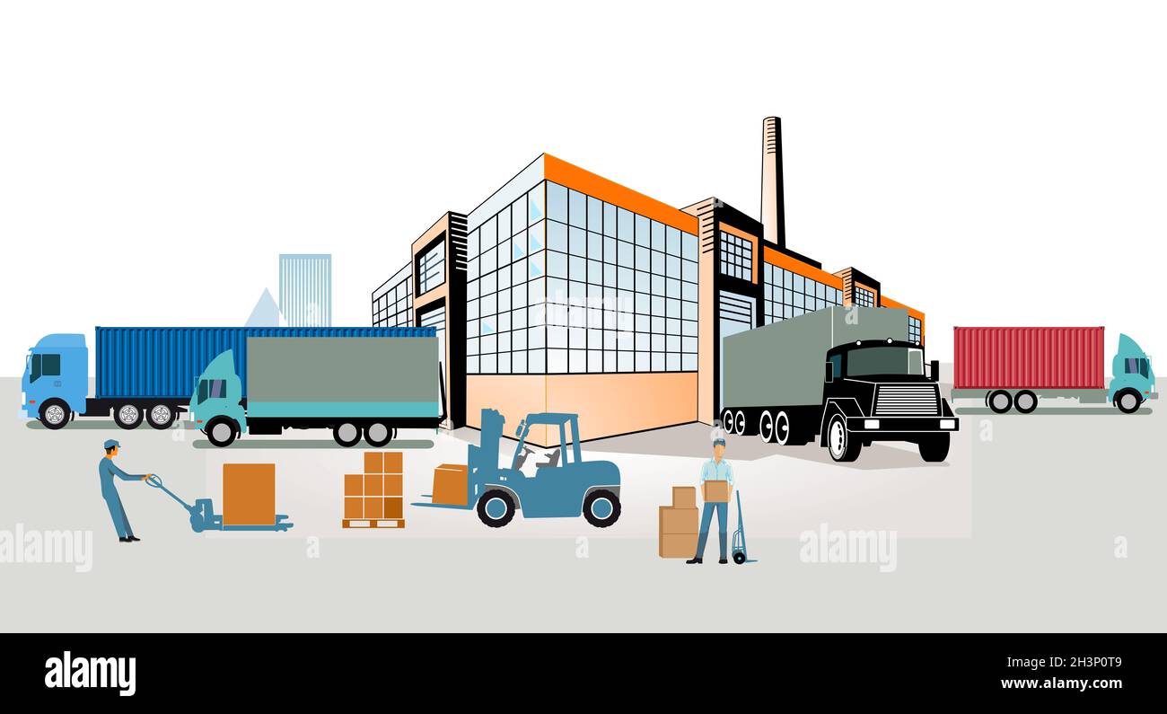 Forwarding logistics industry, shipping and delivery Stock Photo
