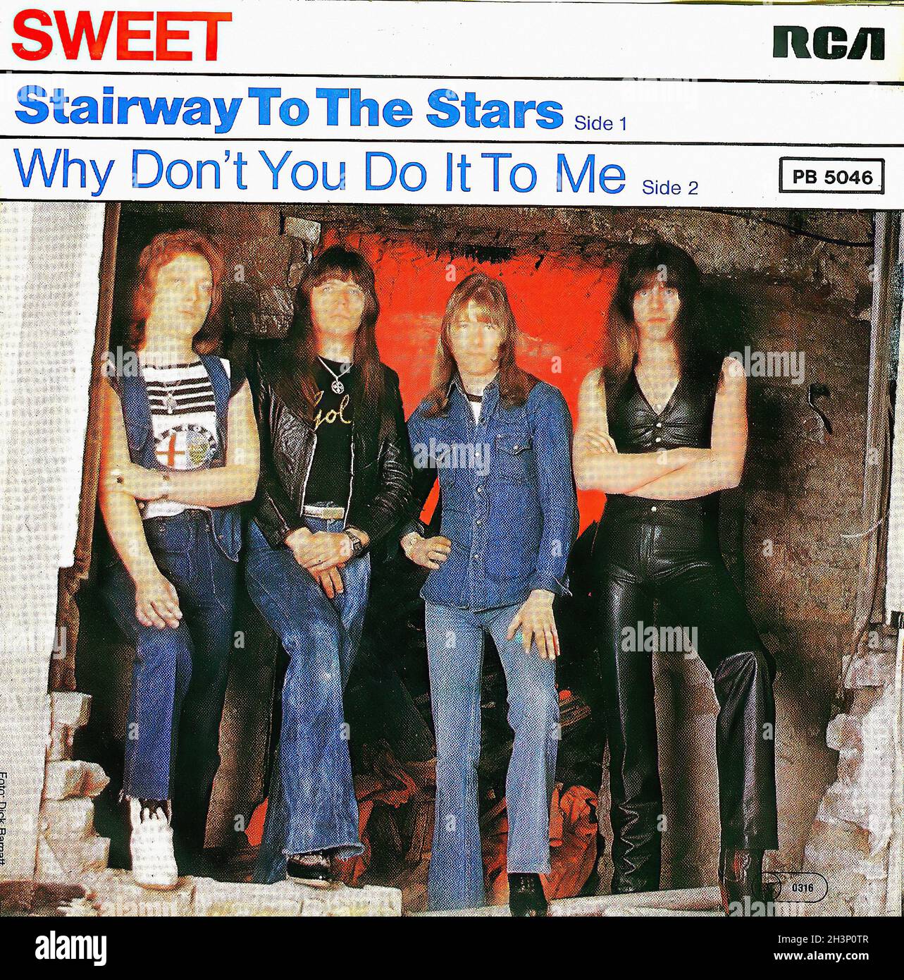 Vintage Vinyl Recording - Sweet - Stairway To The Stars - D - 1977 Stock Photo