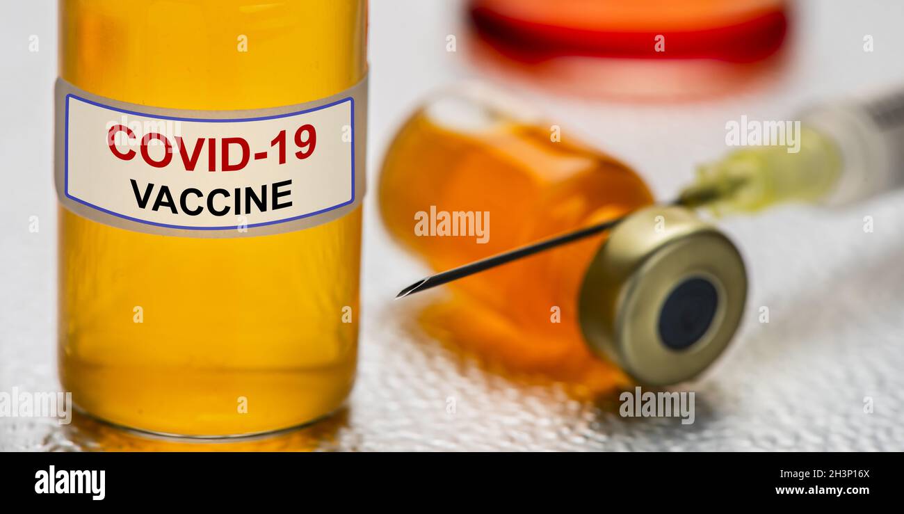 Vaccine against covid-19 virus infection Stock Photo