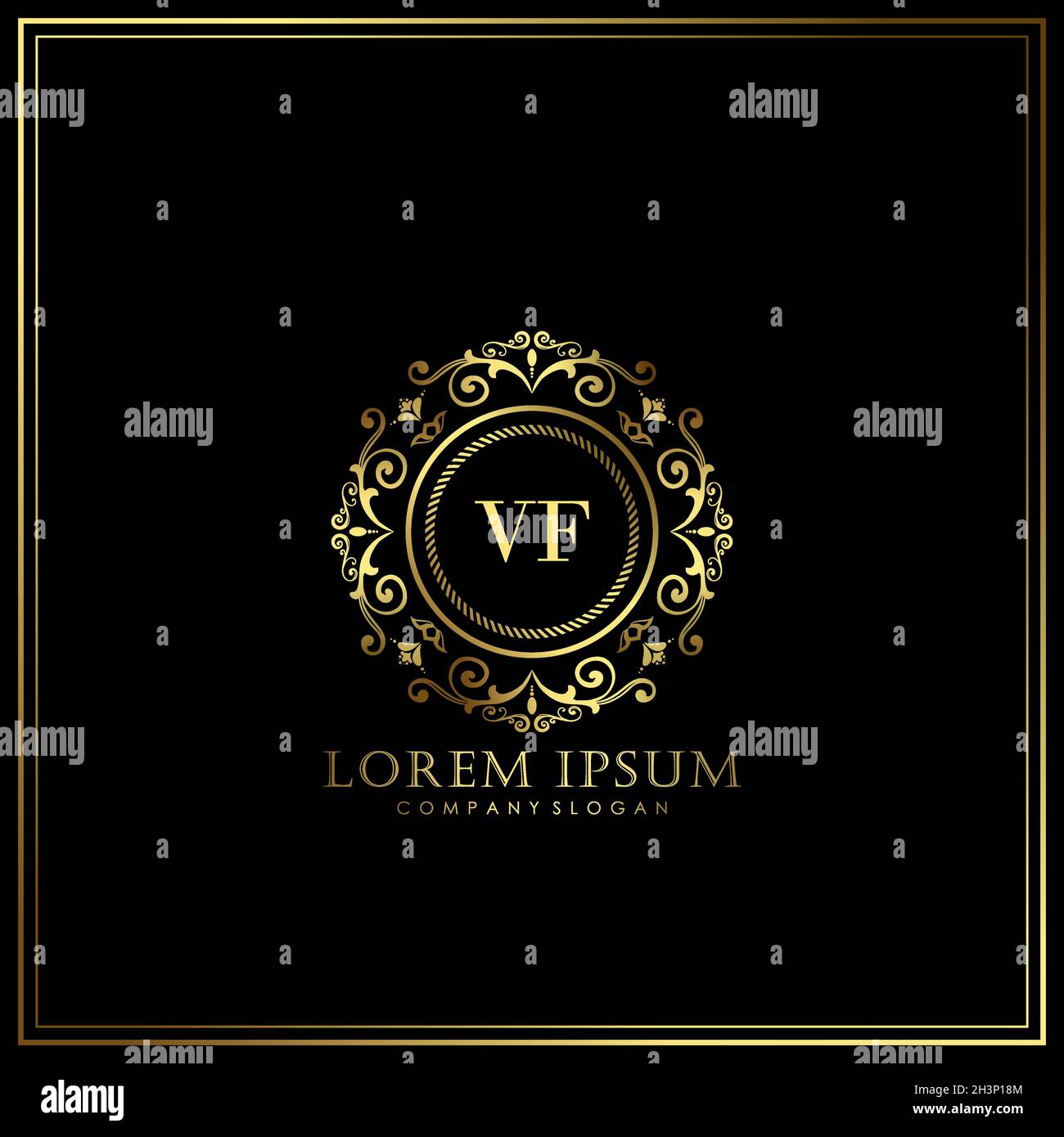 VF Initial Letter Luxury Logo template in vector for Restaurant ...