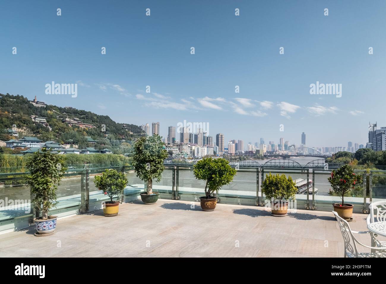 Beautiful lanzhou city landscape Stock Photo