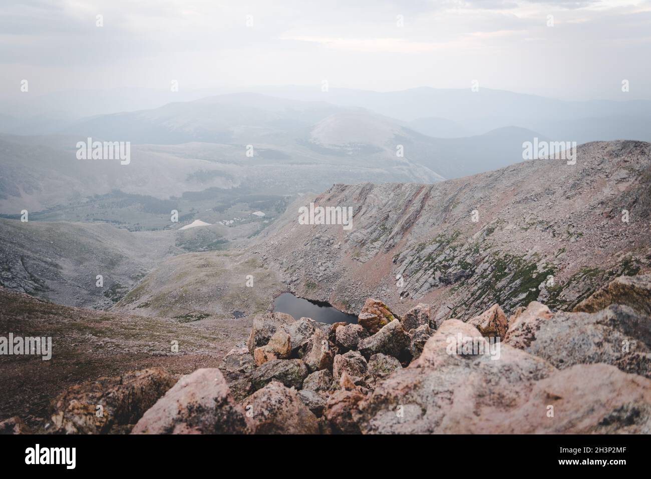 The summit of Mount Beristadt in Colorado. Stock Photo