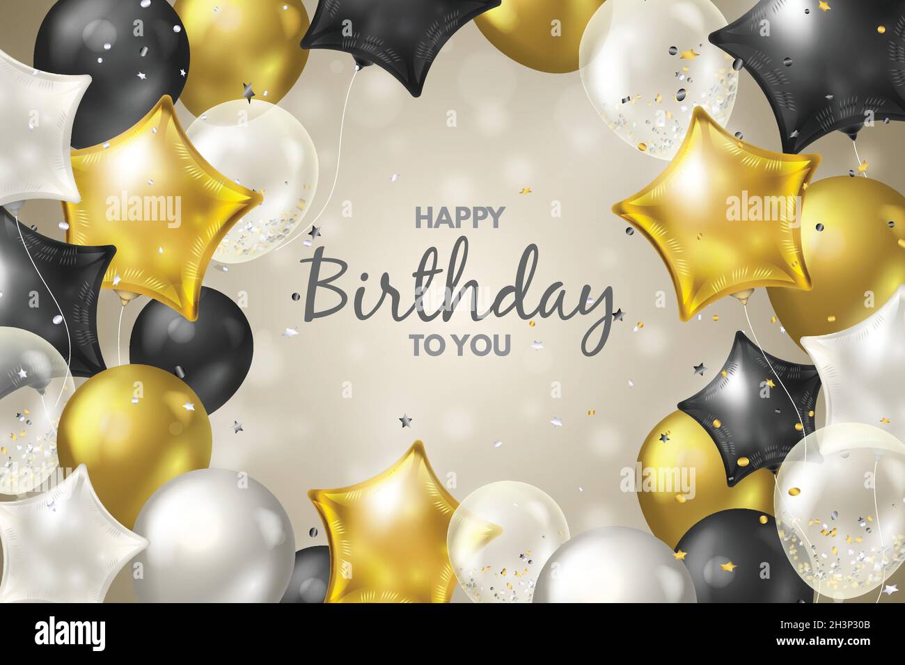 realistic birthday background vector design illustration Stock Vector ...