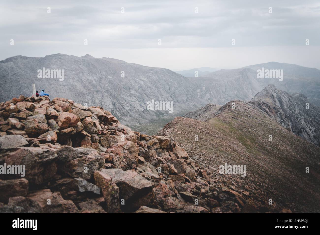 The summit of Mount Beristadt in Colorado. Stock Photo