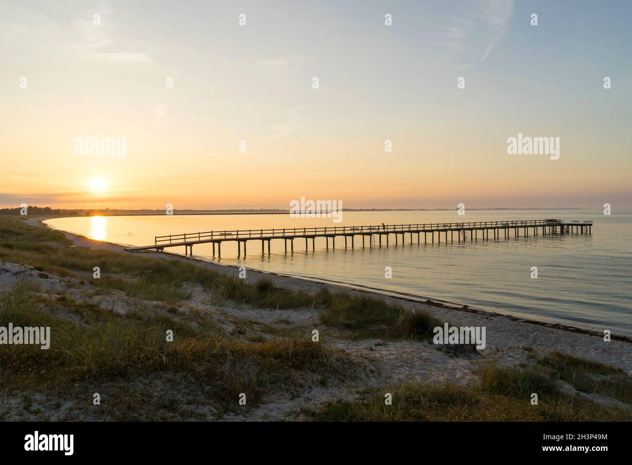 Falsterbo Skanor Sweden at sunrise on early summer morning. Beautiful ...