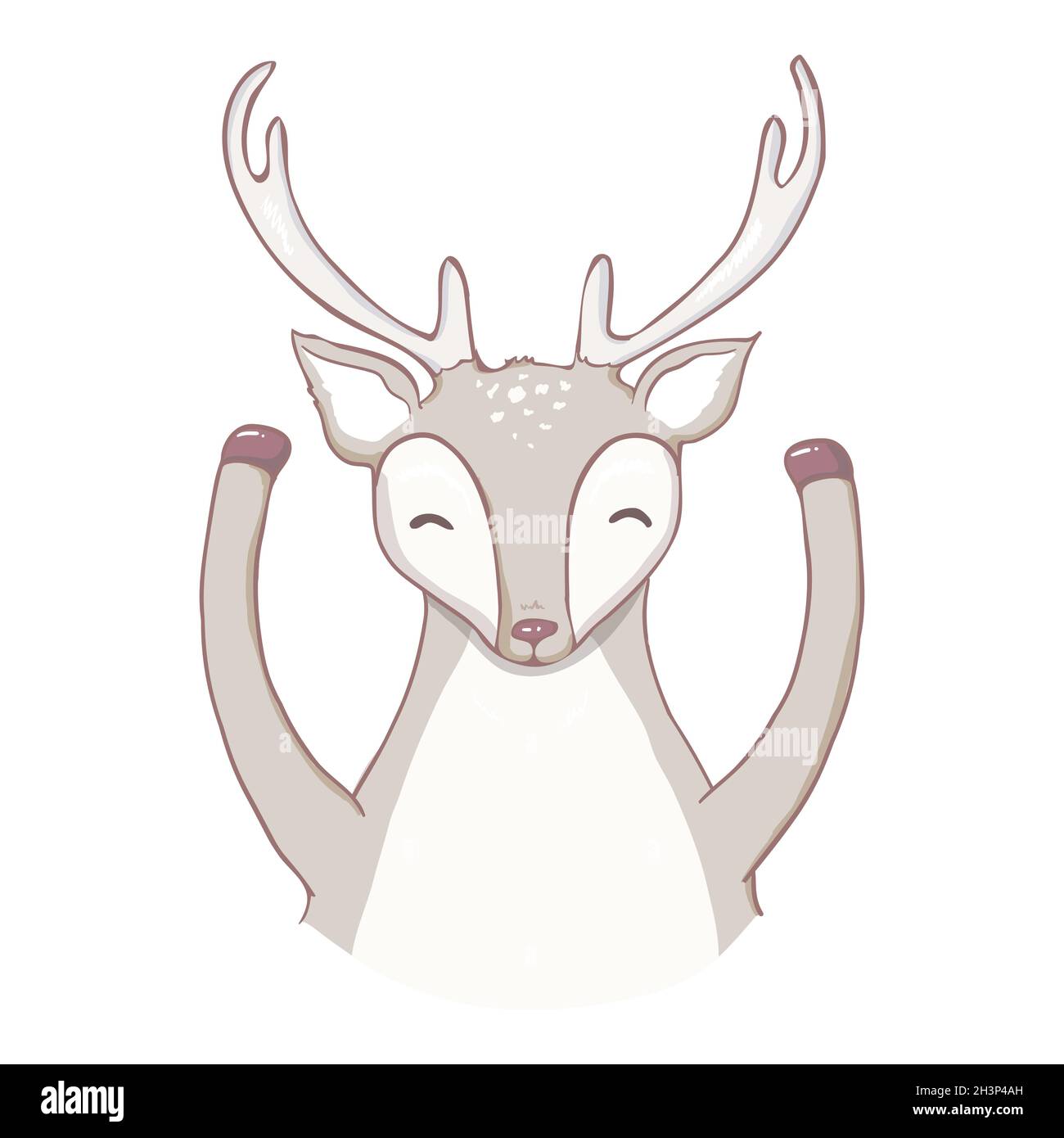 Cartoon deer - cute character for children. Vector illustration in ...