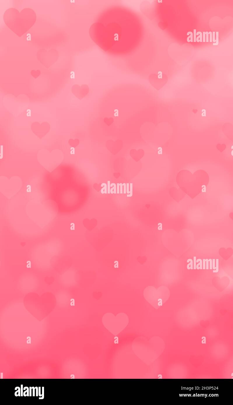 Red and pink bokeh background with hearts Stock Photo - Alamy