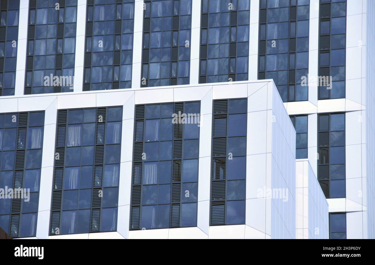 Tall modern buildings on merrion way in the centre of leeds including united students accommodation Stock Photo