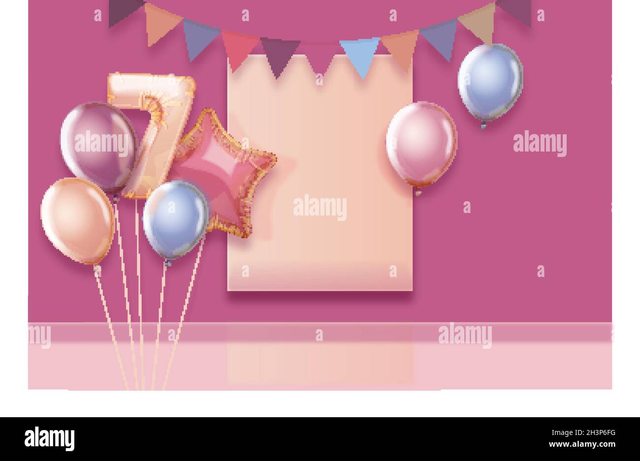 realistic 3d birthday background vector design illustration Stock ...