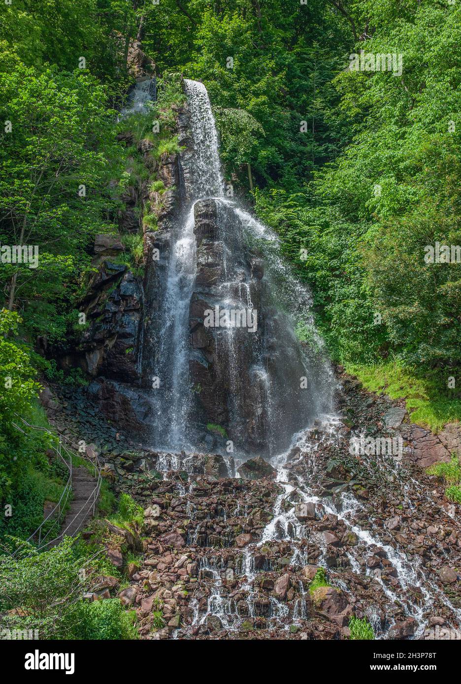 Trusetal Waterfall,Thuringia,Germany Stock Photo
