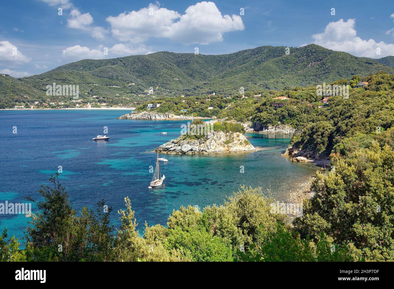 Coastal Landscape on Island of Elba,Tuscany,mediterranean Sea,Italy Stock Photo