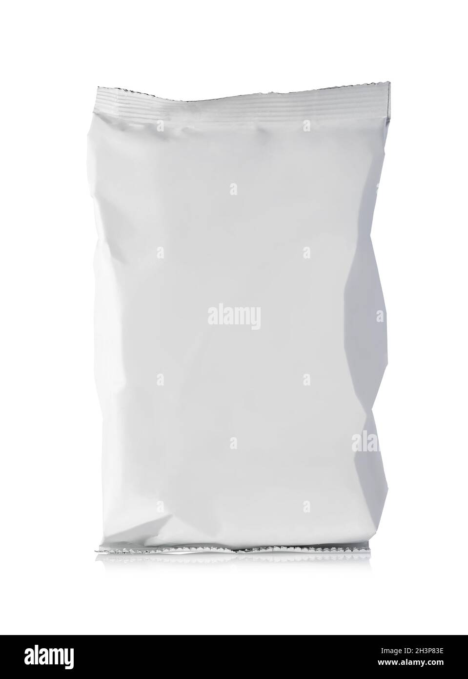 Blank packaging aluminium foil pouch Stock Photo