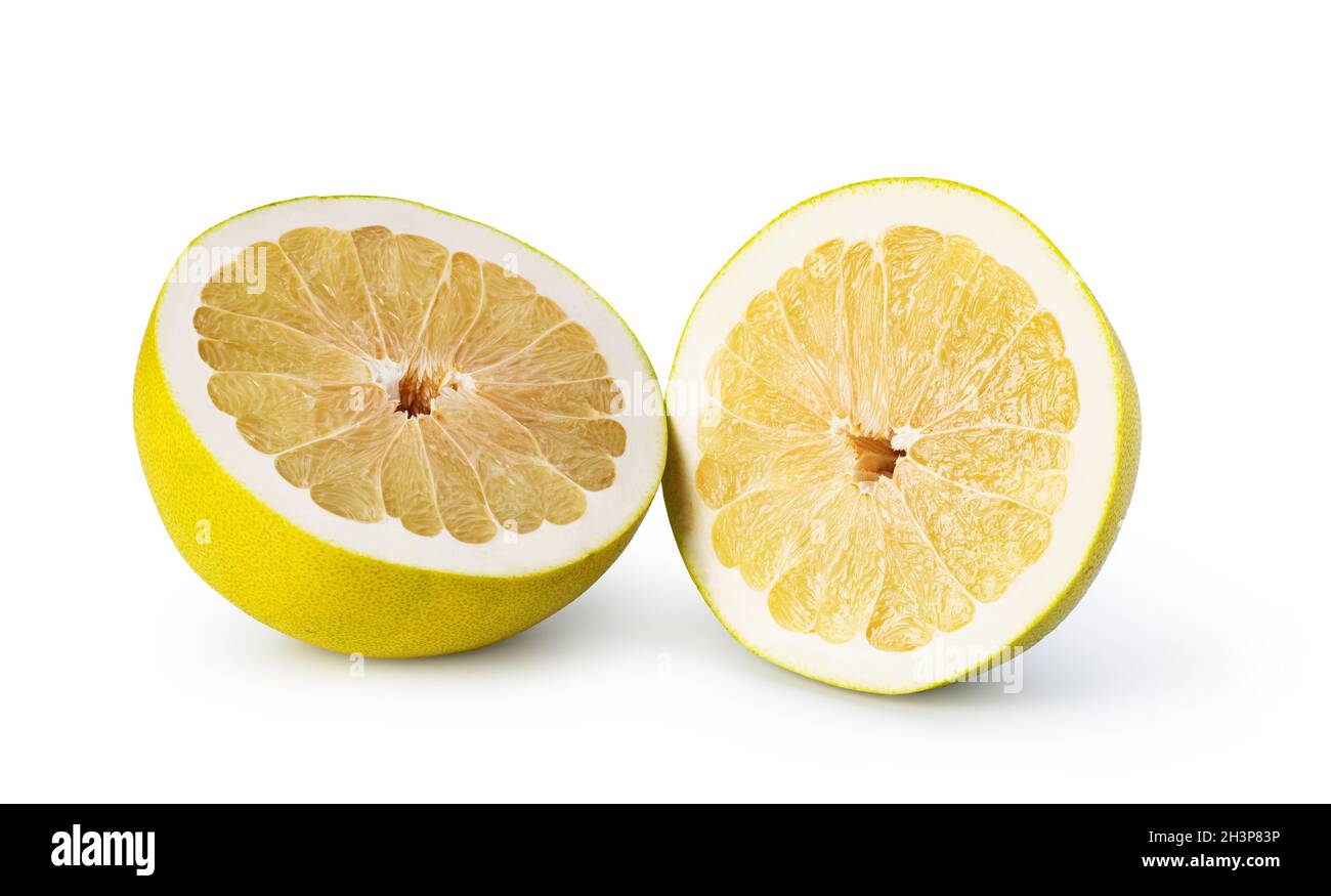 Pomelo fruit on white background Stock Photo