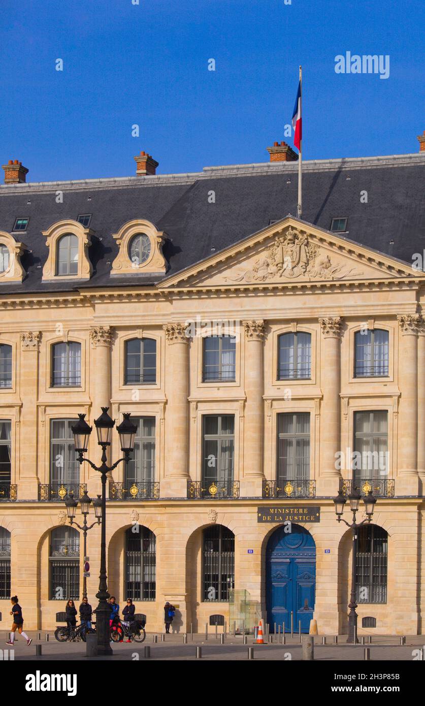 France, Paris, Place Vendôme, Ministère de la Justice, Stock Photo