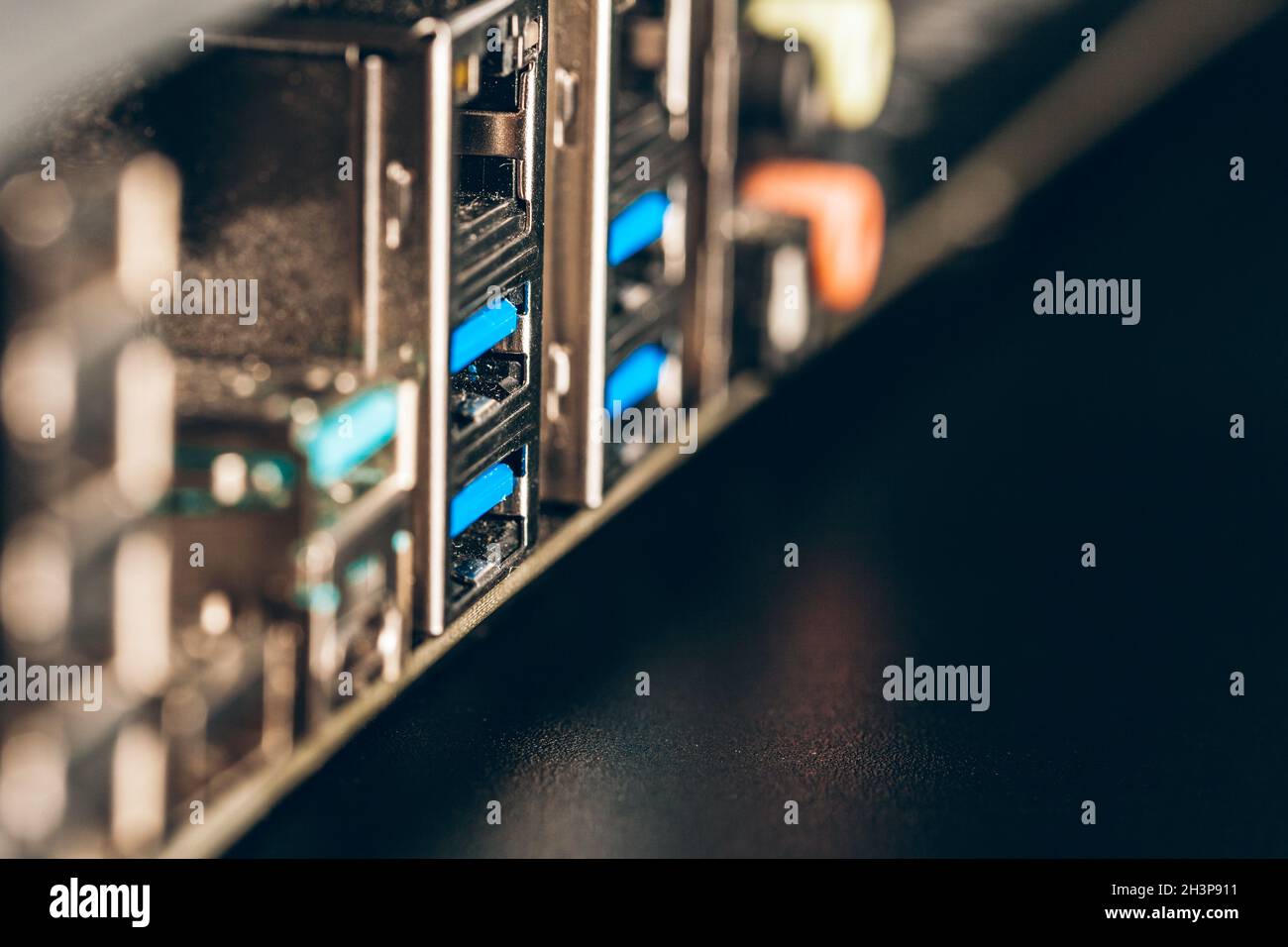 Close up of a electronic circuit board with processor Stock Photo - Alamy