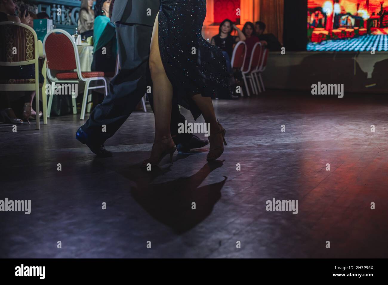 Dancing shoes of young couple, Couples dancing traditional latin