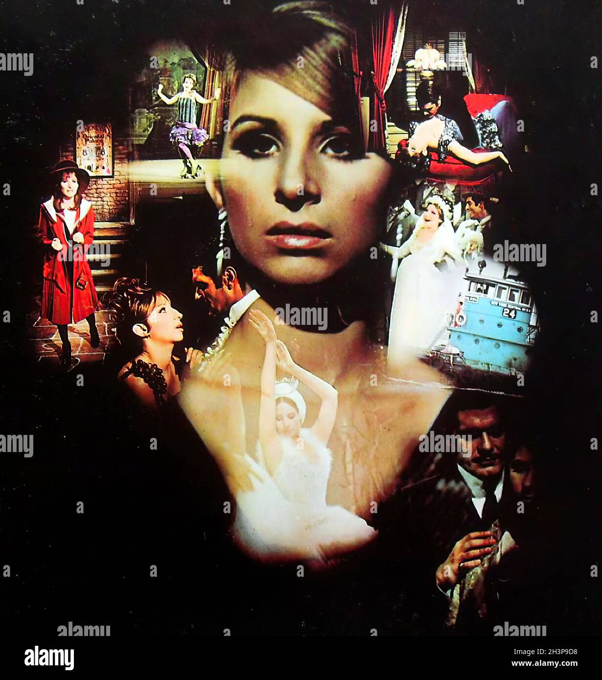 1967 Funny Girl Barbra Streisand Omar Sharif Musical  Vinyl Lp Record Album Cover Original Vintage Stock Photo