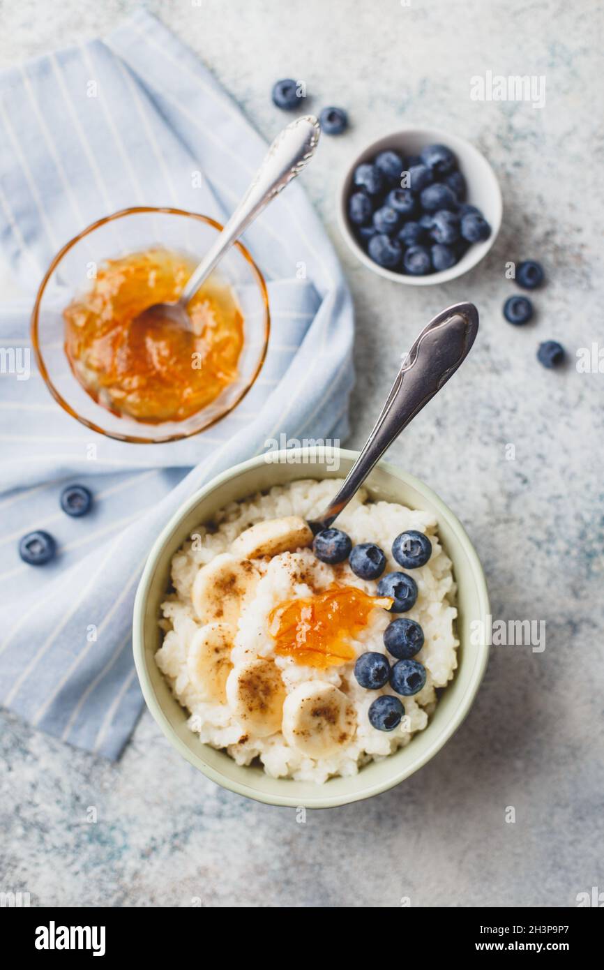Milk rice porridge Stock Photo Alamy
