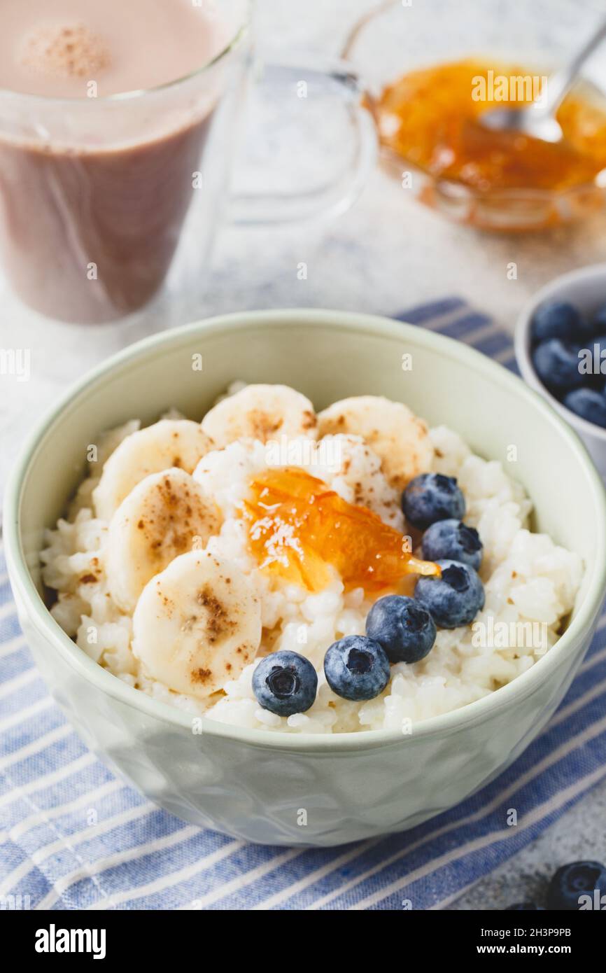 Milk rice porridge Stock Photo Alamy