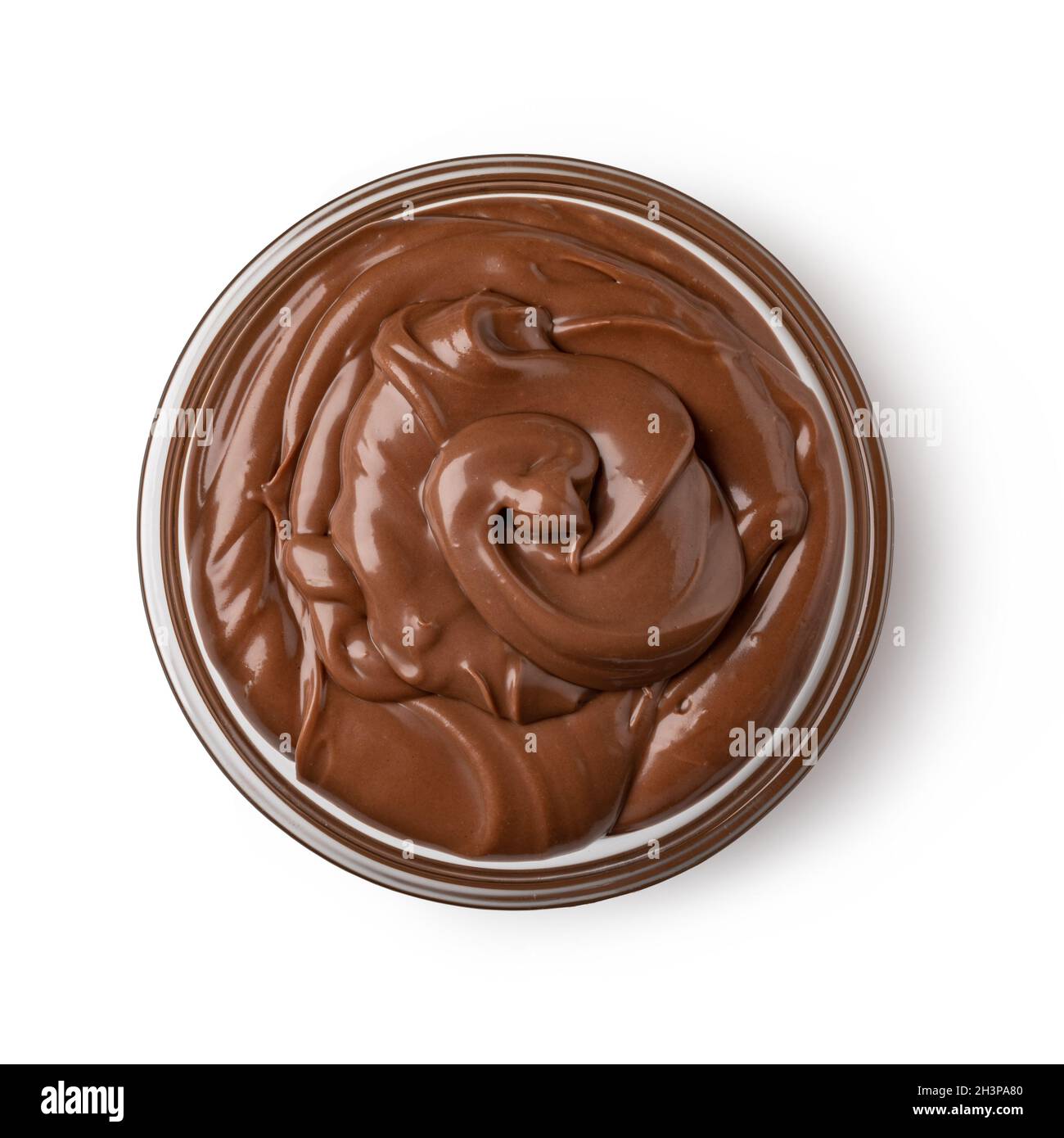 Bowl with chocolate spread Stock Photo