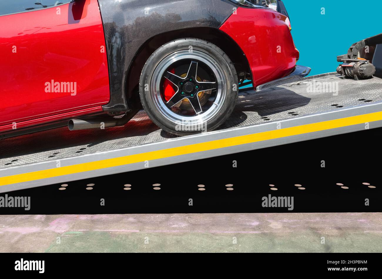 Car towing service tow truck roadside assistance Stock Photo Alamy