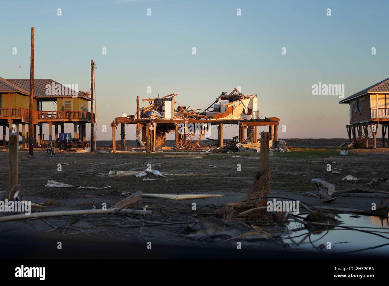 GRAND ISLE, Louisiana (Sept. 26, 2021) Damage caused by Hurricane Ida