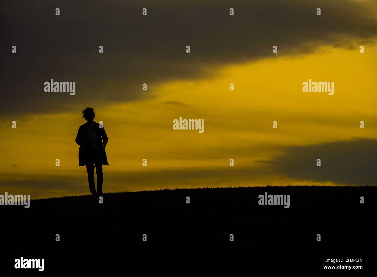 Men standing silhouette hi-res stock photography and images - Alamy