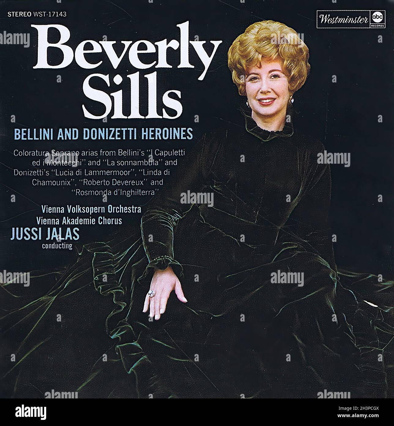 Beverly Sills sings Bellini & Donizetti Heroines - Westminster Legacy CD - Classical Music Vintage Vinyl Record Stock Photo
