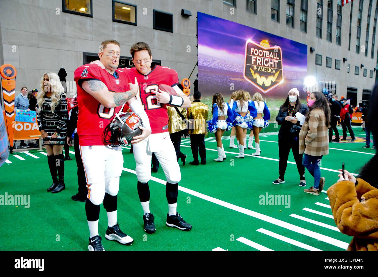 Carson Daly and Willie Geist, dressed as Footballers Rob