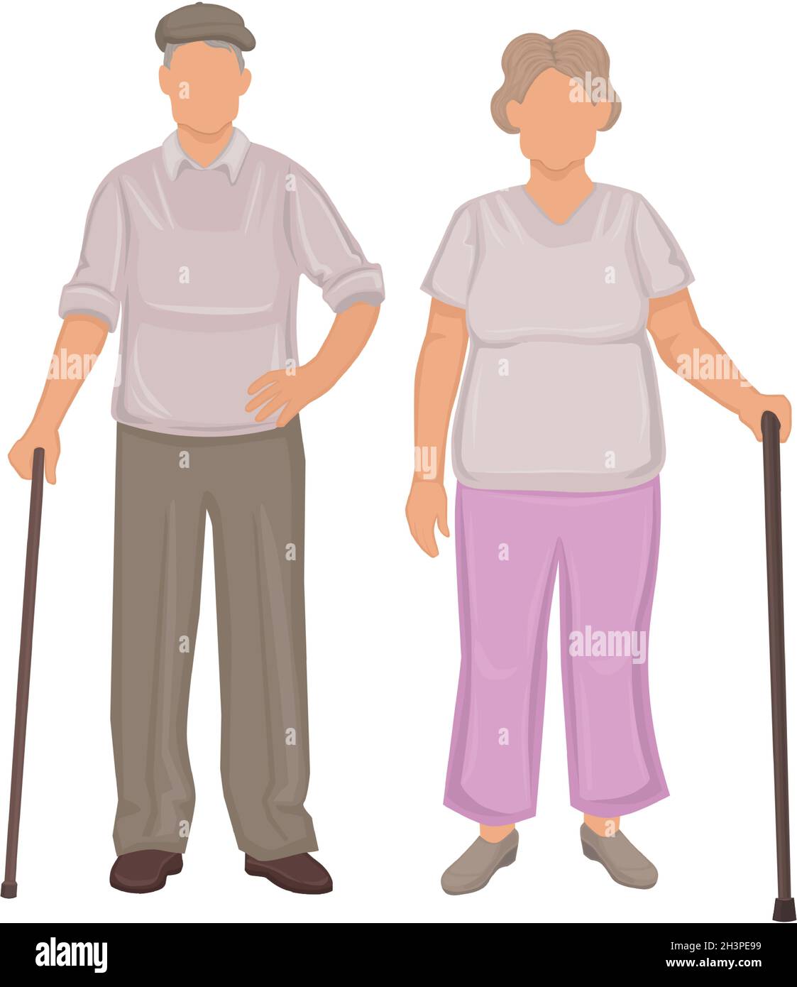 granny with crutch Stock Photo - Alamy