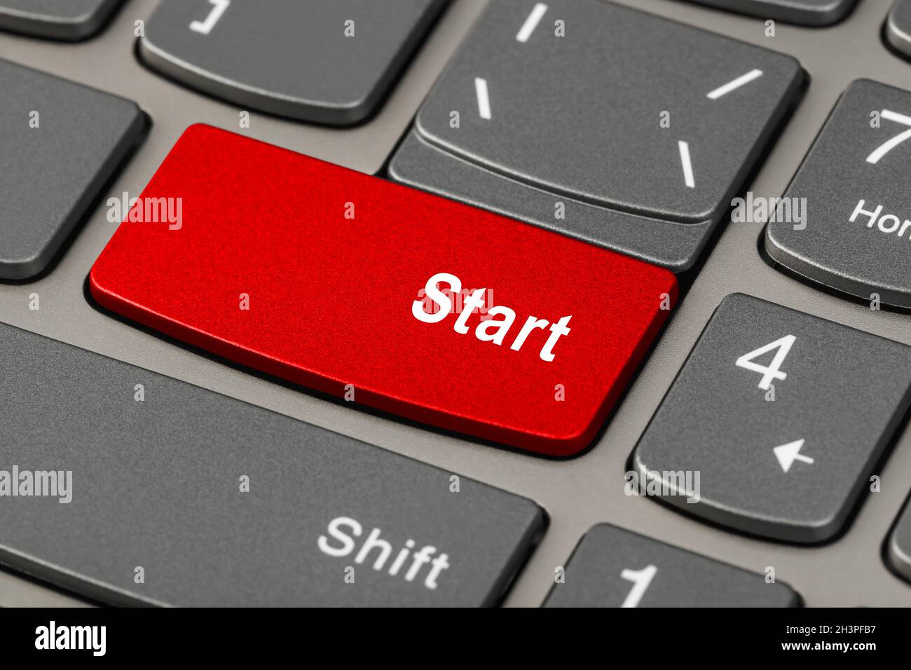 Computer notebook keyboard start key hi-res stock photography and images -  Alamy