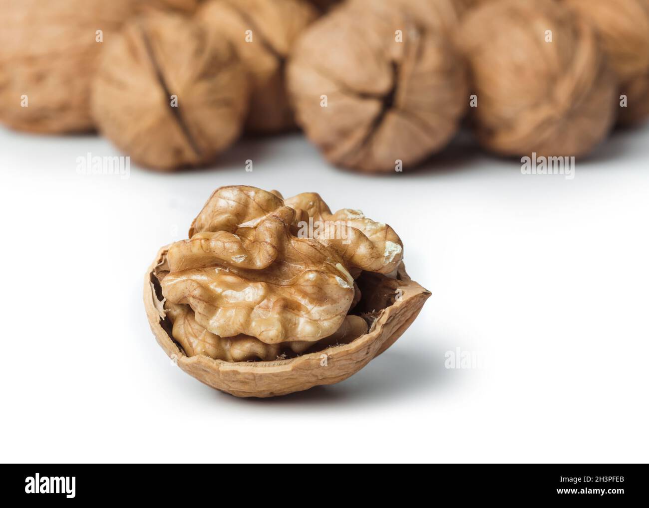 Ripe walnuts Stock Photo